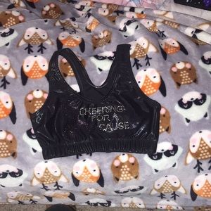 Soft inside and has a bedazzled Cheer for a cause